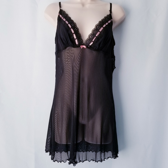 black net night dress